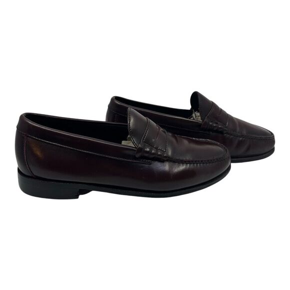 Florshiem Imperial Mens Leather Penny Loafers Size 10.5 3e Burgundy Preowned - Picture 1 of 16